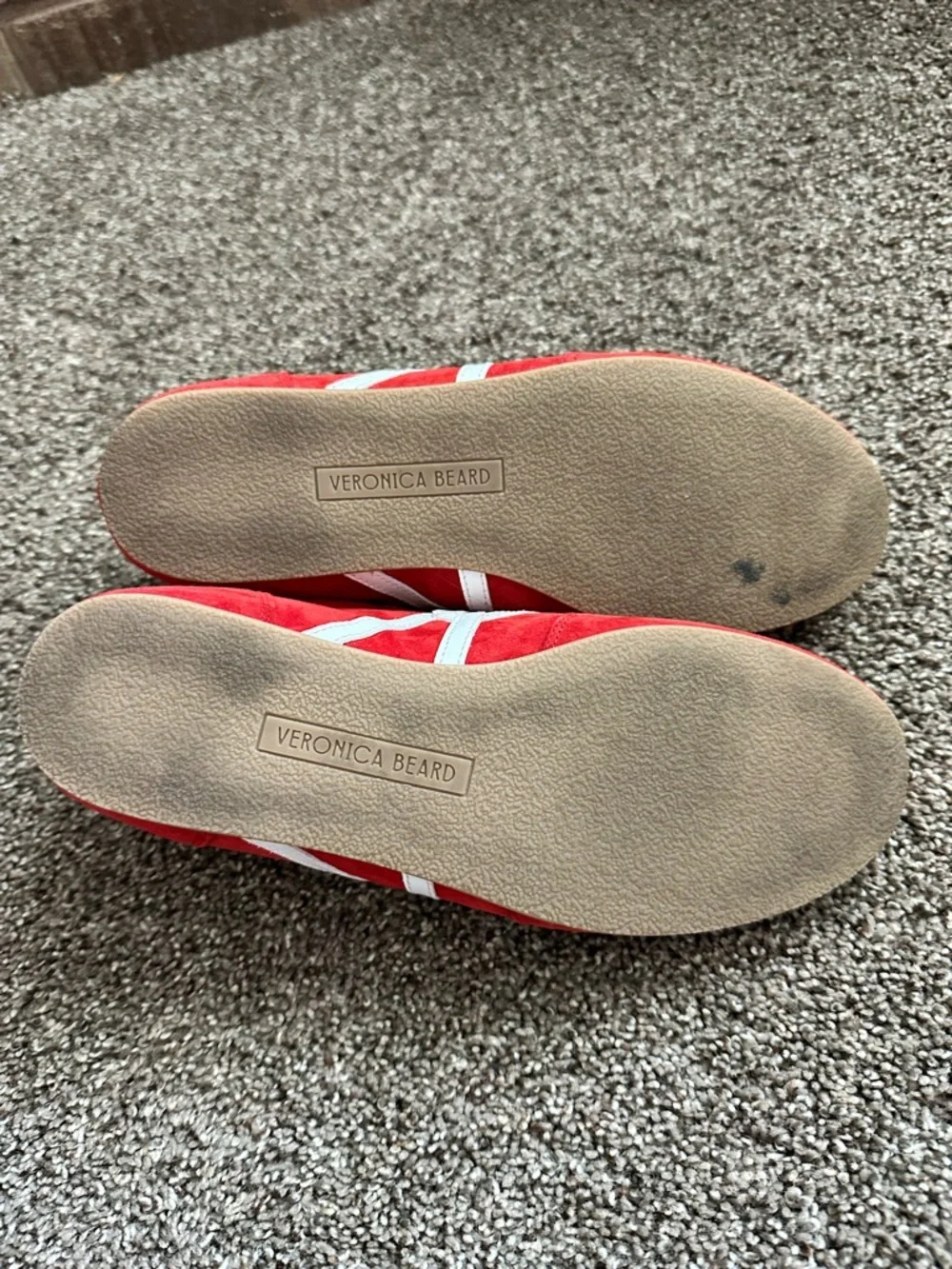 Veronica Beard Riviera Red Suede 7 Like New Retro Streetwear